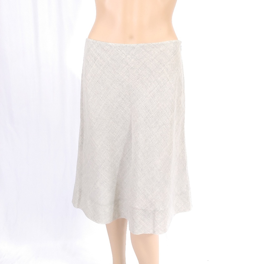 J.Crew Heather Gray Wool A-line Skirt SZ 8